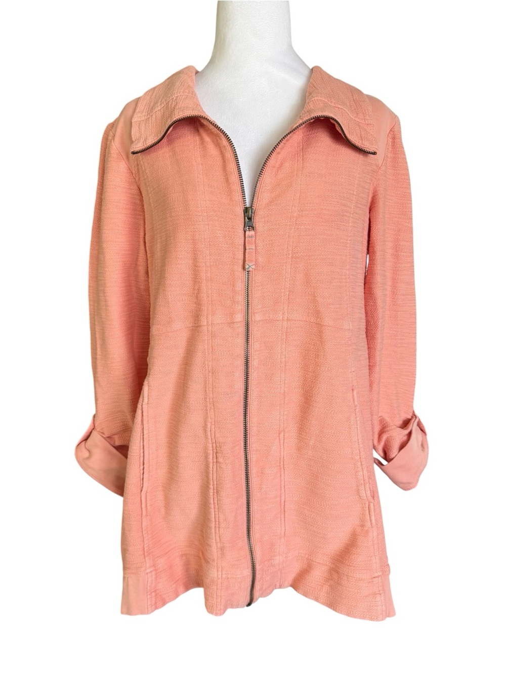 Anthropologie Saturday Sunday Quinn Jacket Coral L Boho - Picture 2 of 8